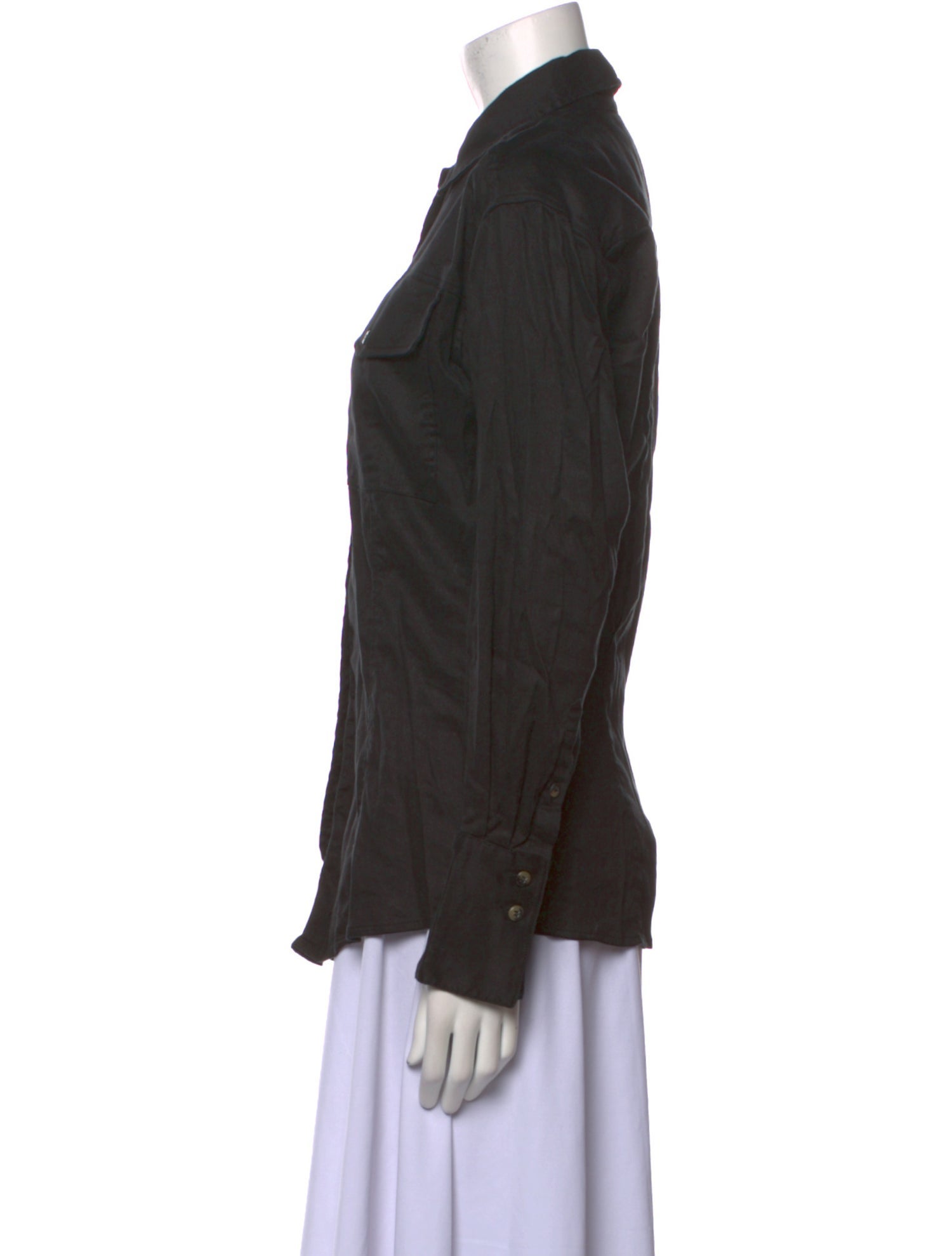 FRAME Long Sleeve Button-Up Top