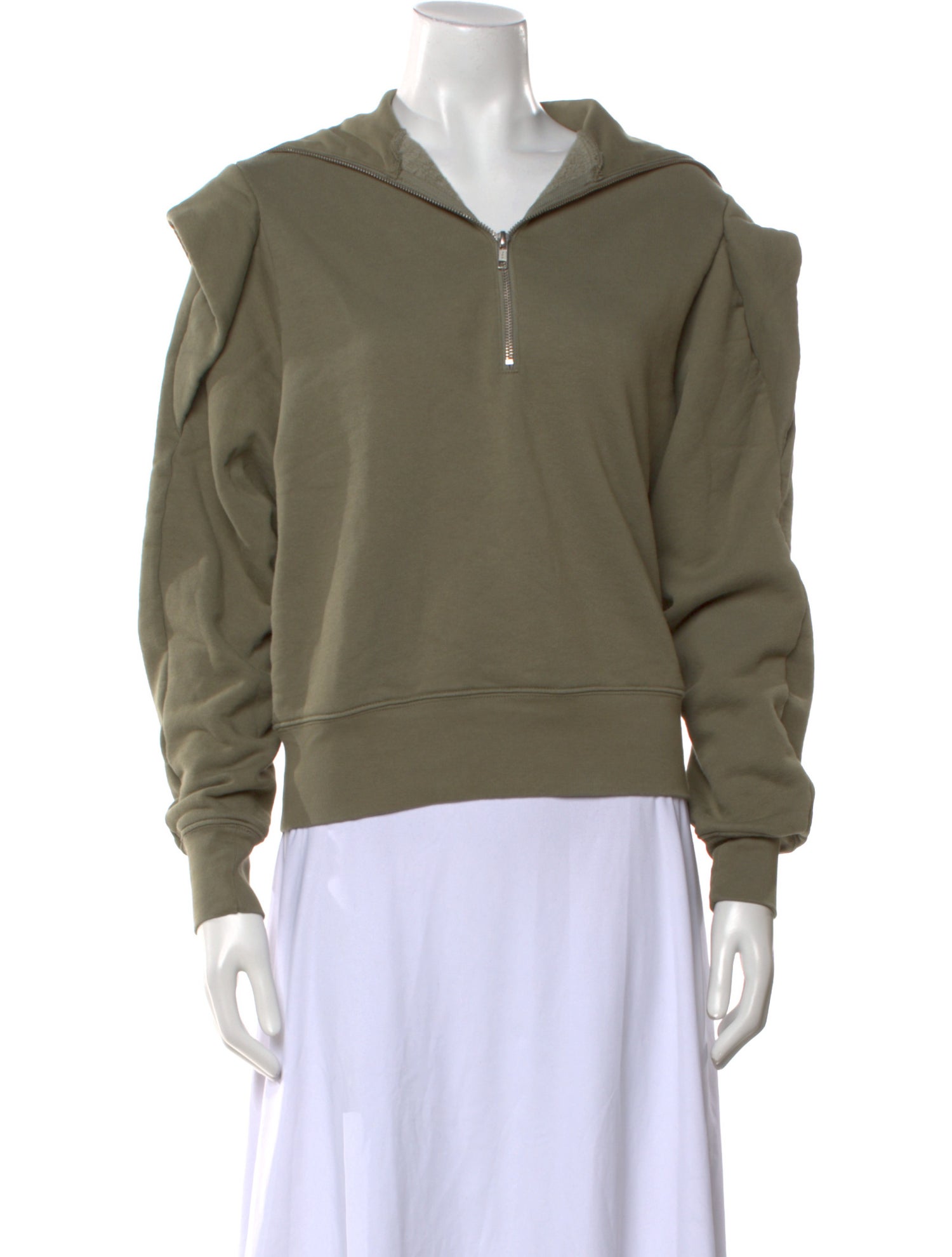 FRAME V-Neck Long Sleeve Sweatshirt