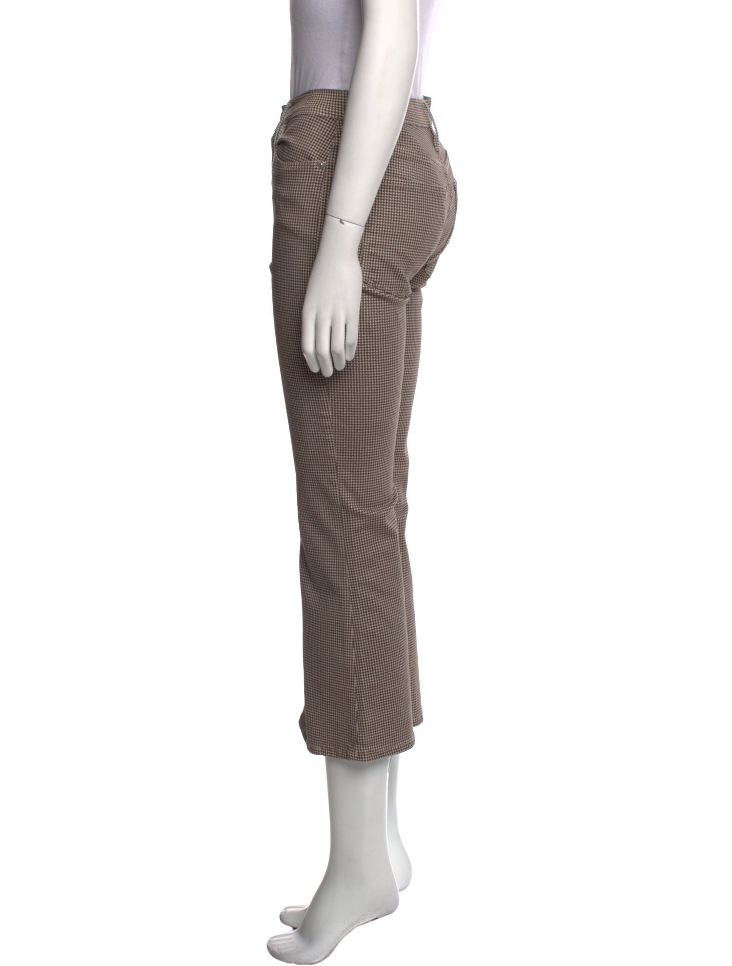 FRAME Plaid Print Wide Leg Pants