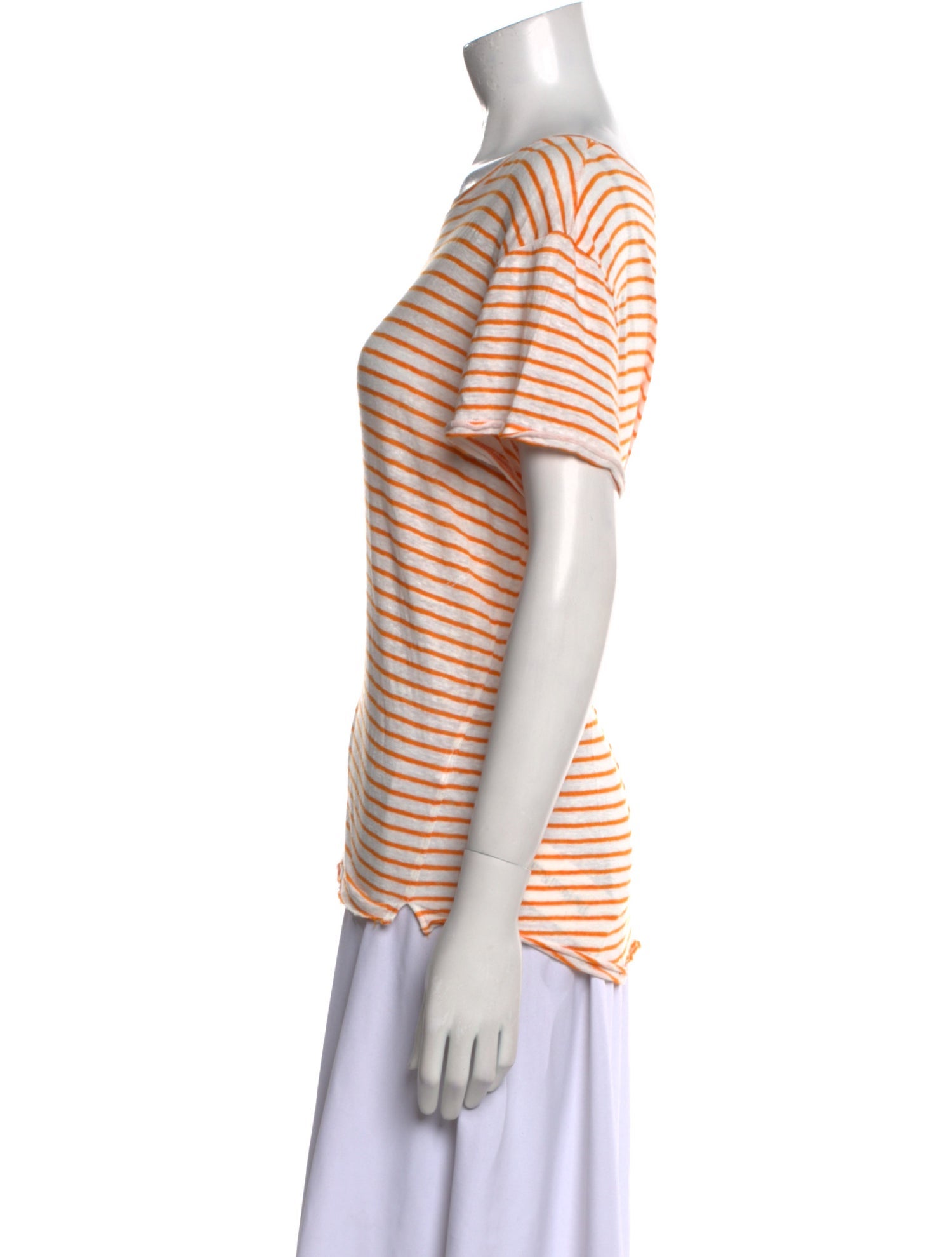 FRAME Linen Striped T-Shirt