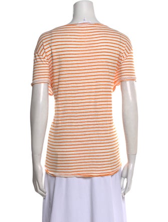 FRAME Linen Striped T-Shirt