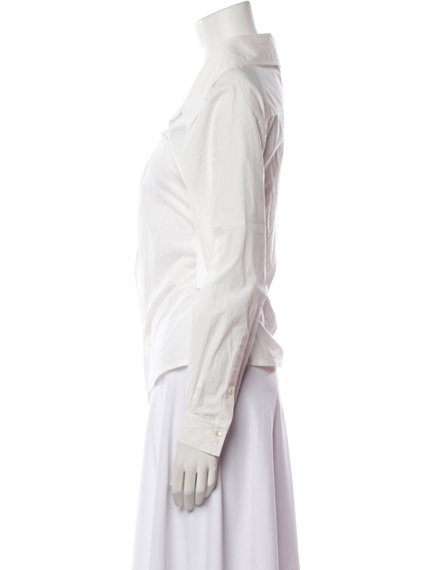 FRAME Three-Quarter Sleeve Button-Up Top