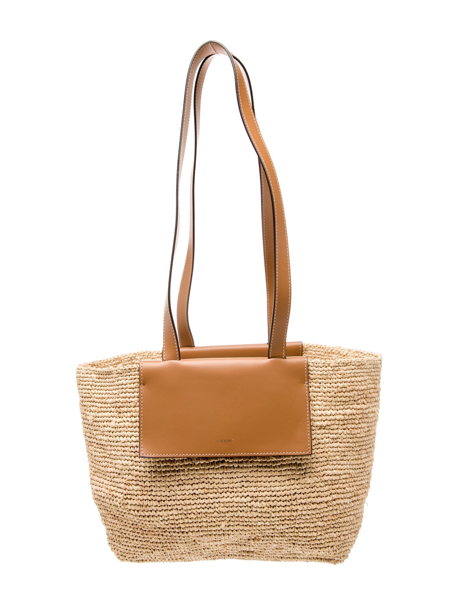 FRAME Raffia Bucket Bag