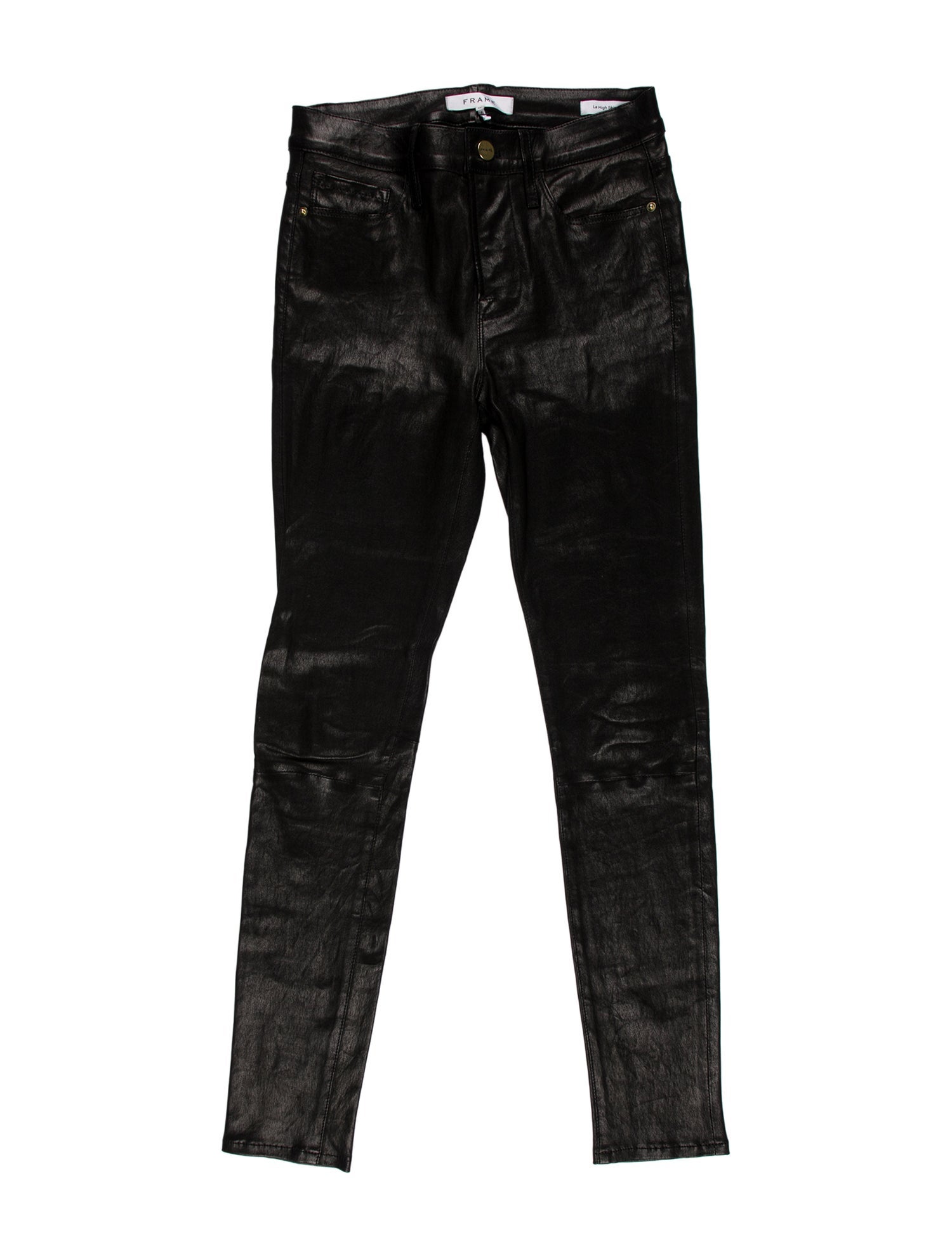 FRAME Lamb Leather Skinny Leg Pants
