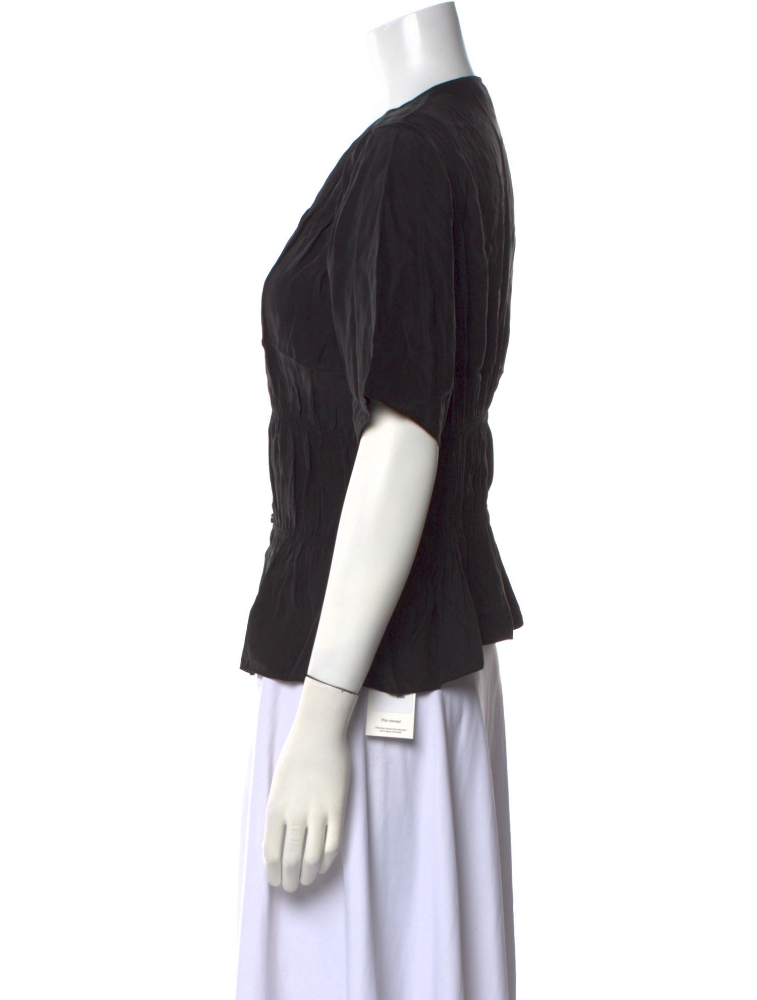 FRAME Silk V-Neck Blouse