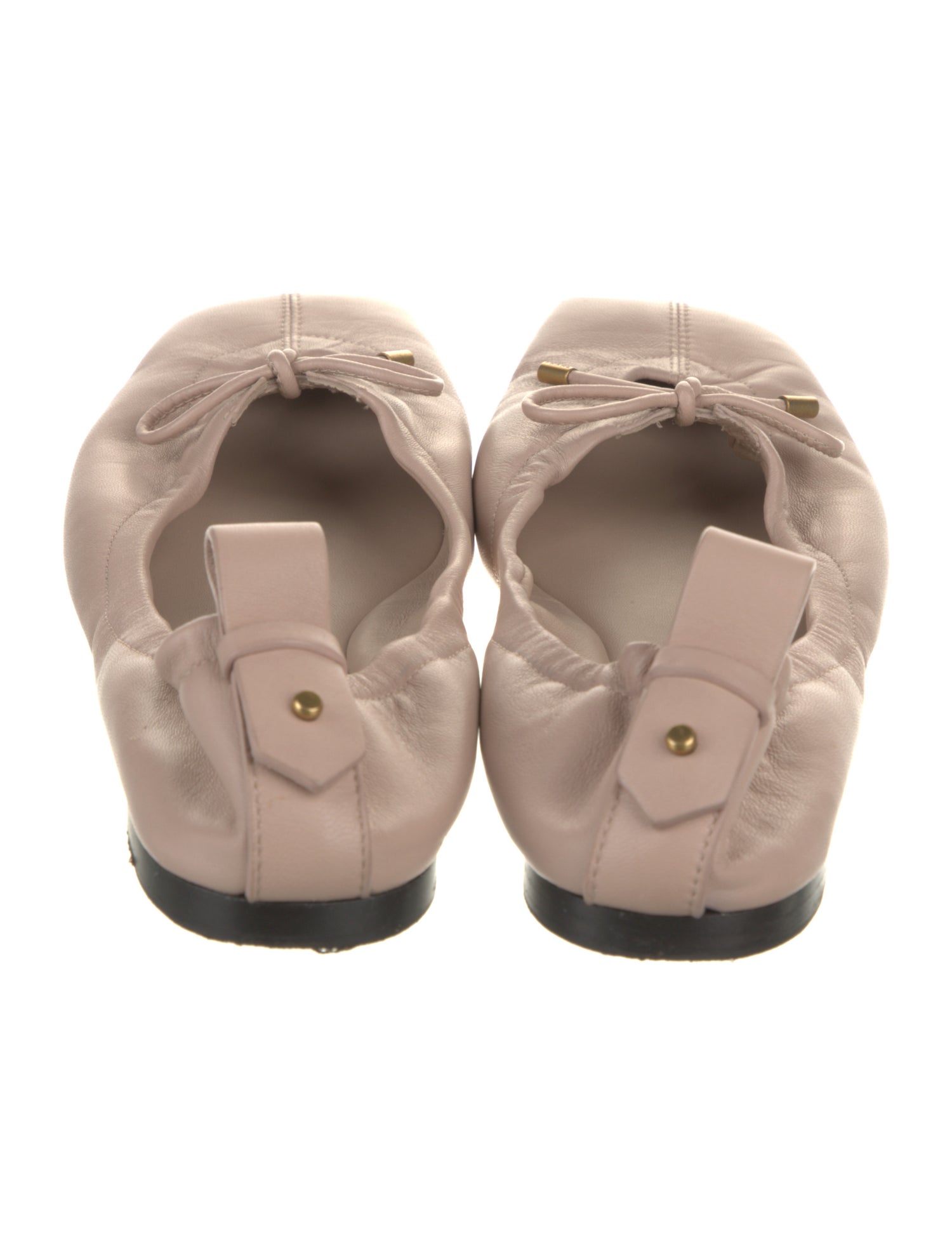 FRAME Leather Bow Accents Ballet Flats