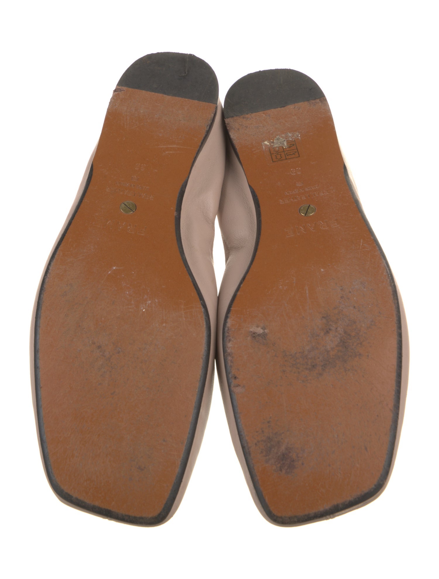 FRAME Leather Bow Accents Ballet Flats