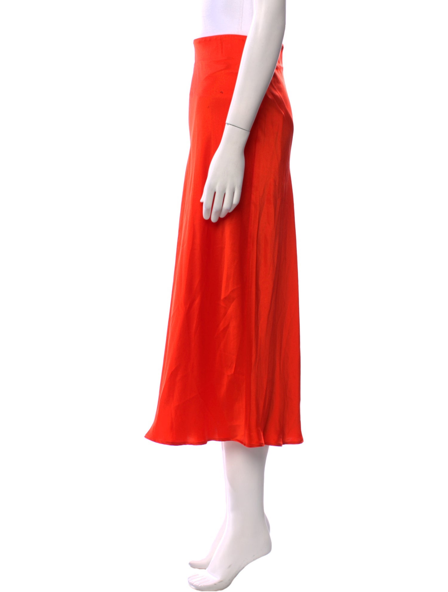 FRAME Silk Midi Length Skirt