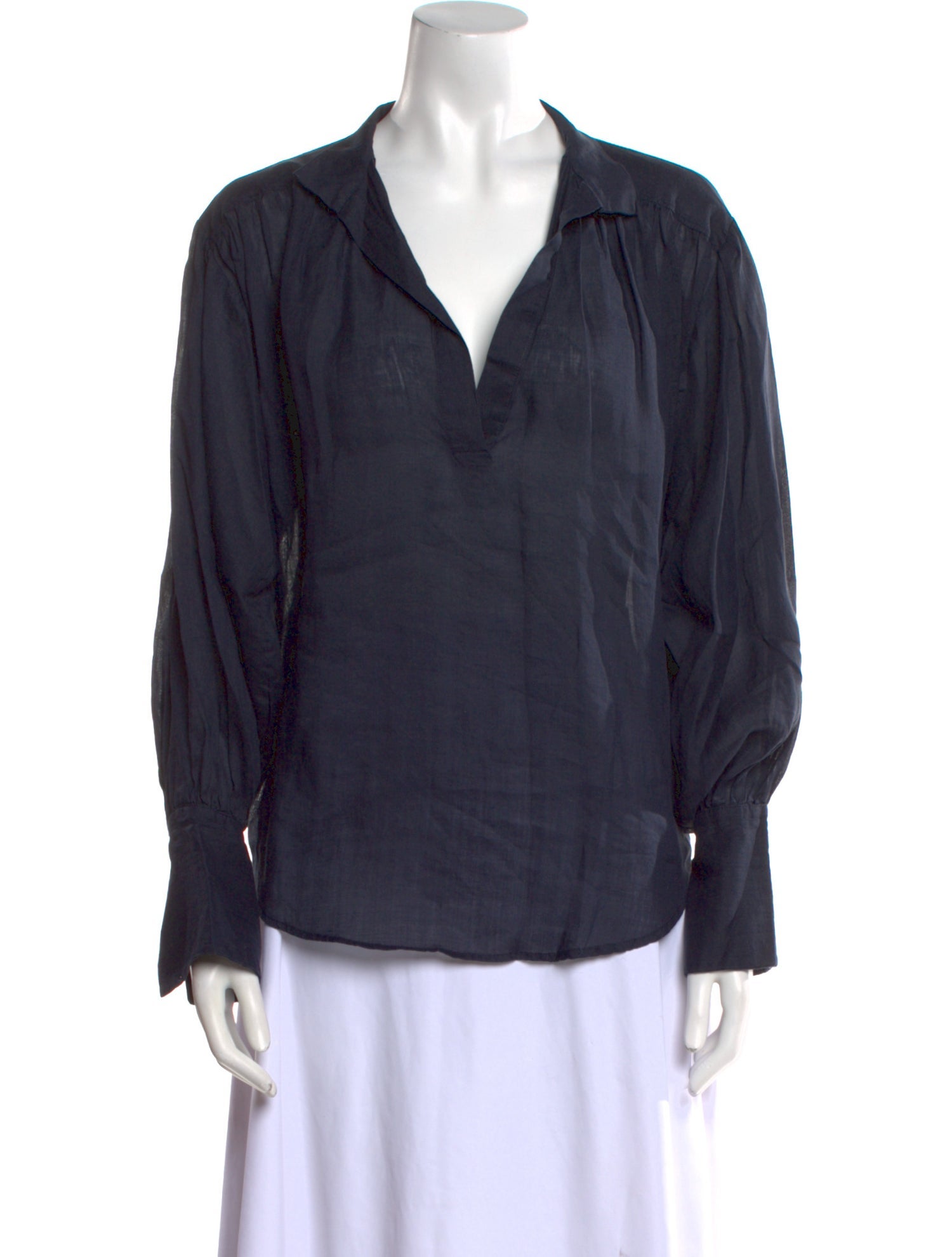 FRAME V-Neck Long Sleeve Top