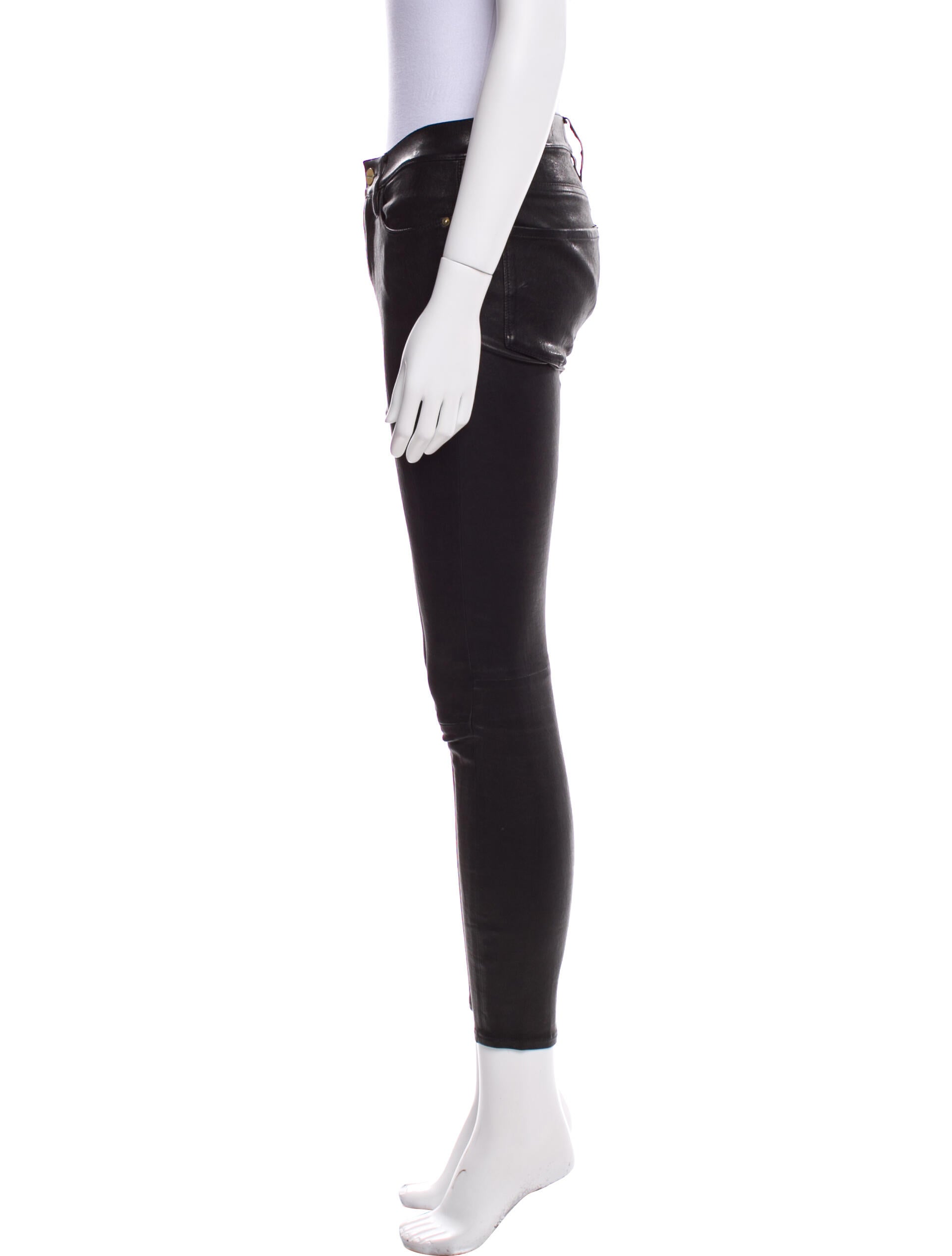 FRAME Lamb Leather Skinny Leg Pants