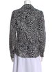FRAME Silk Animal Print Button-Up Top