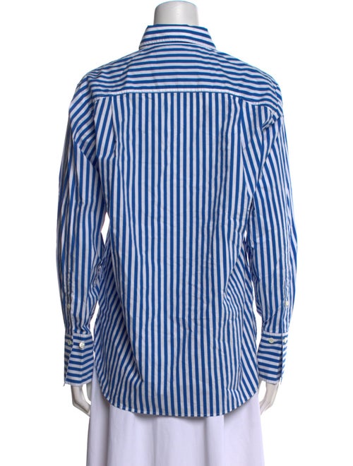 FRAME Striped Long Sleeve Button-Up Top