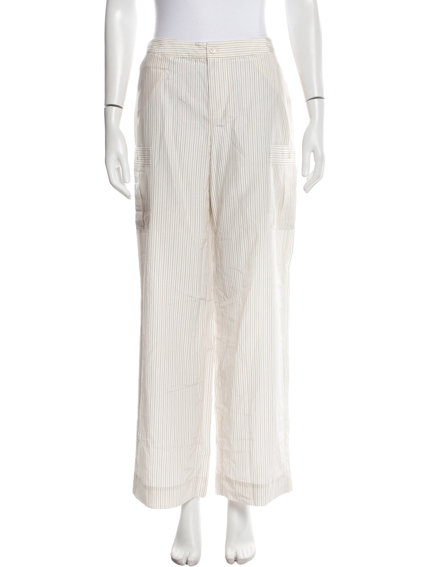 FRAME Striped Wide Leg Pants