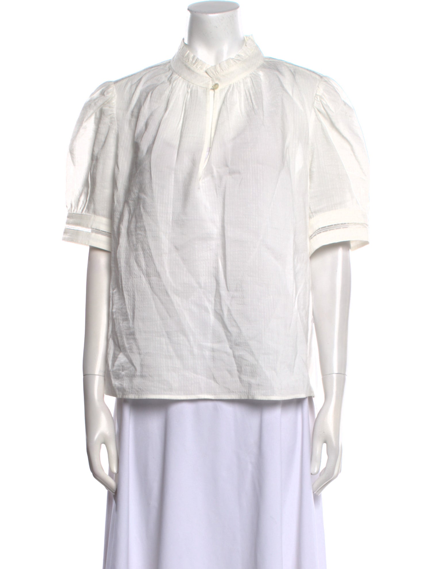 FRAME Mock Neck Short Sleeve Blouse w/ Tags