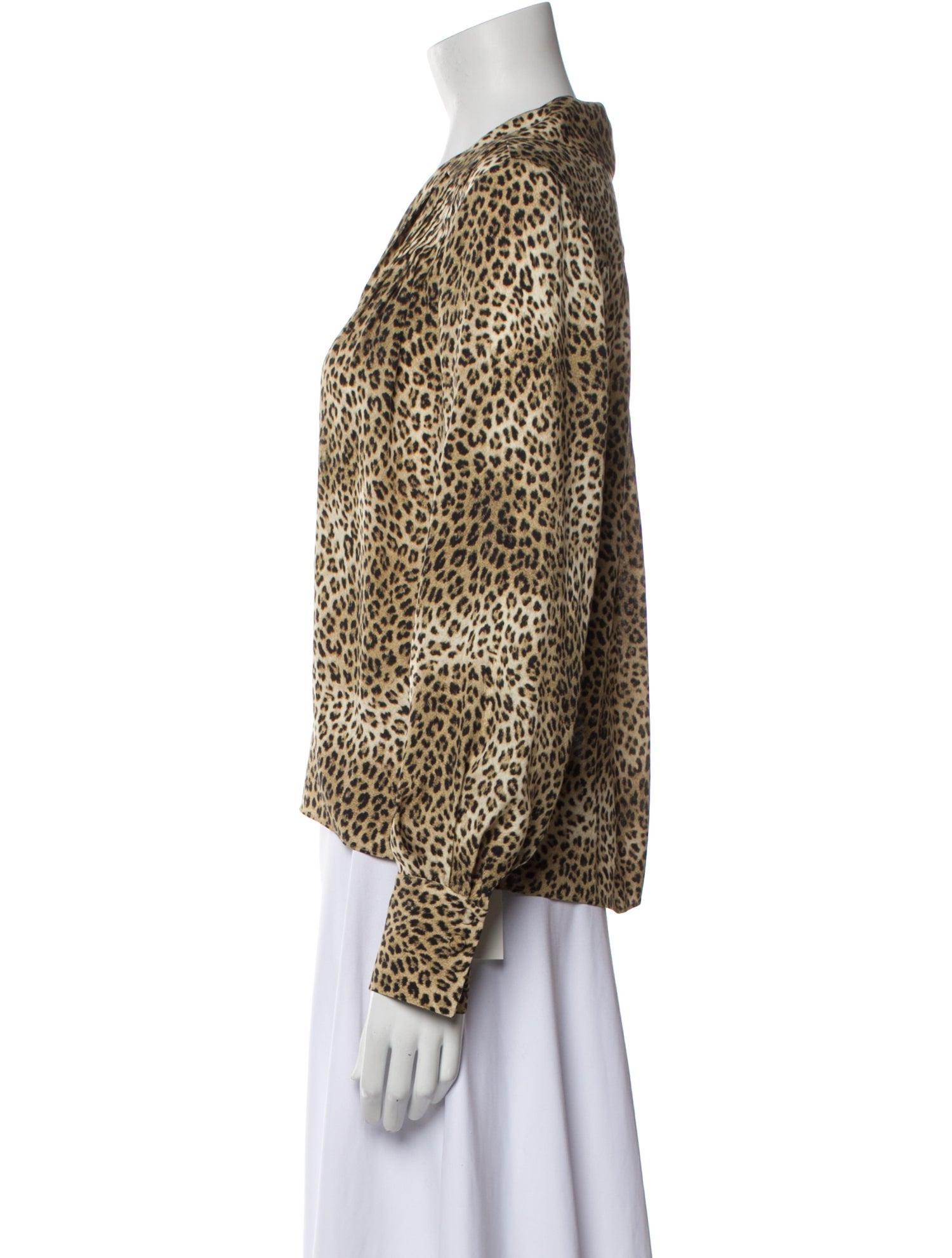 FRAME Silk Animal Print Blouse