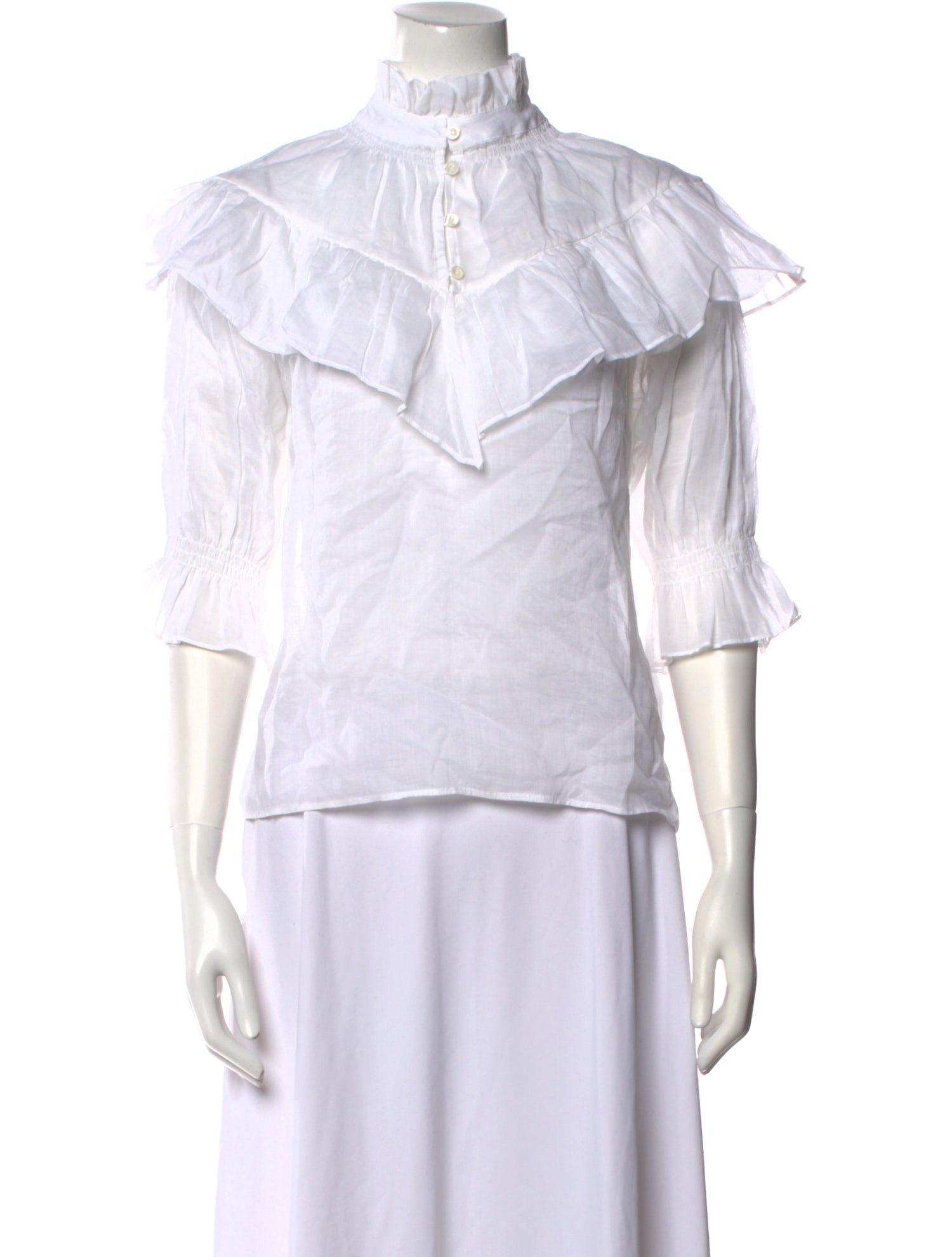 FRAME Mock Neck Three-Quarter Sleeve Top w/ Tags