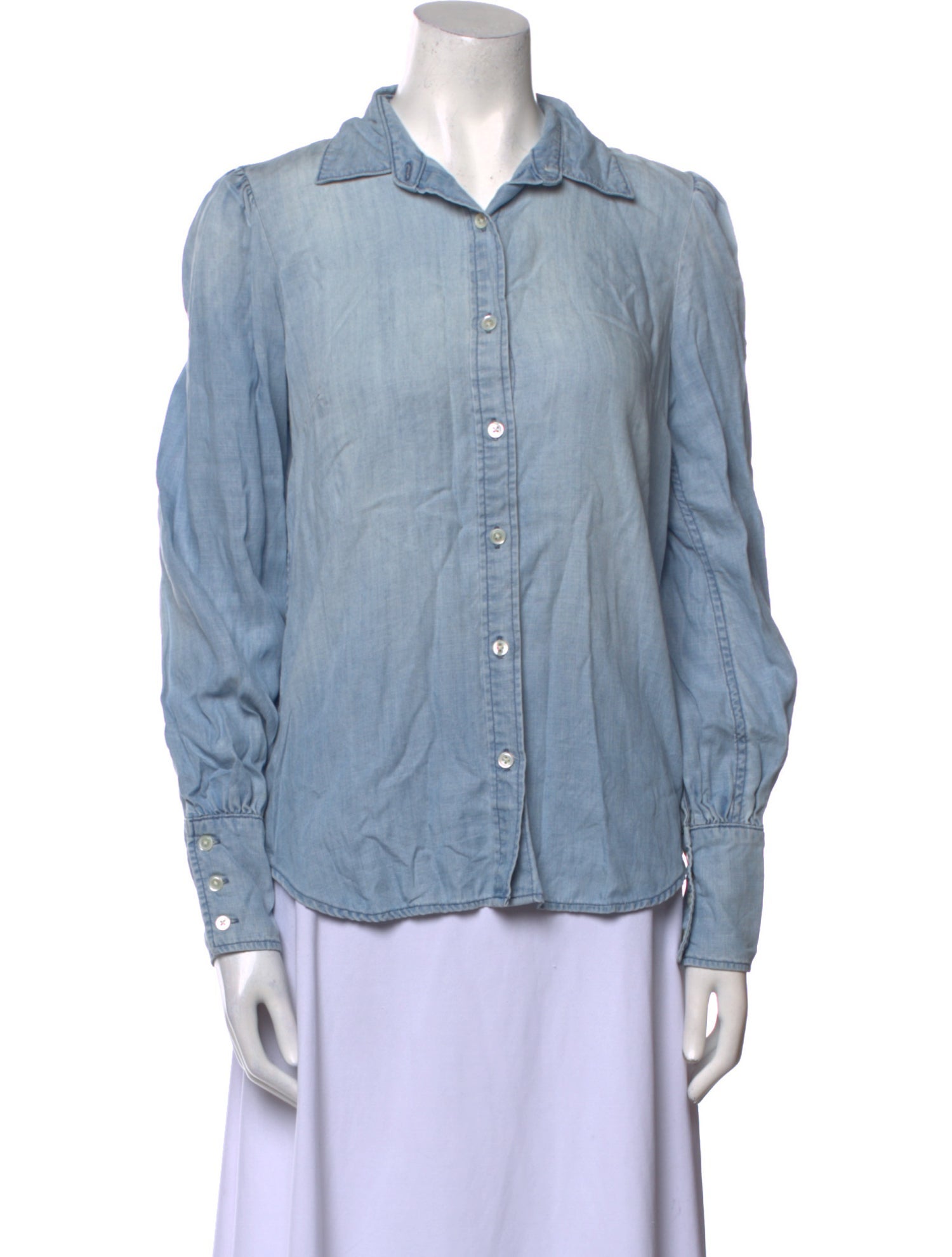 FRAME Long Sleeve Button-Up Top