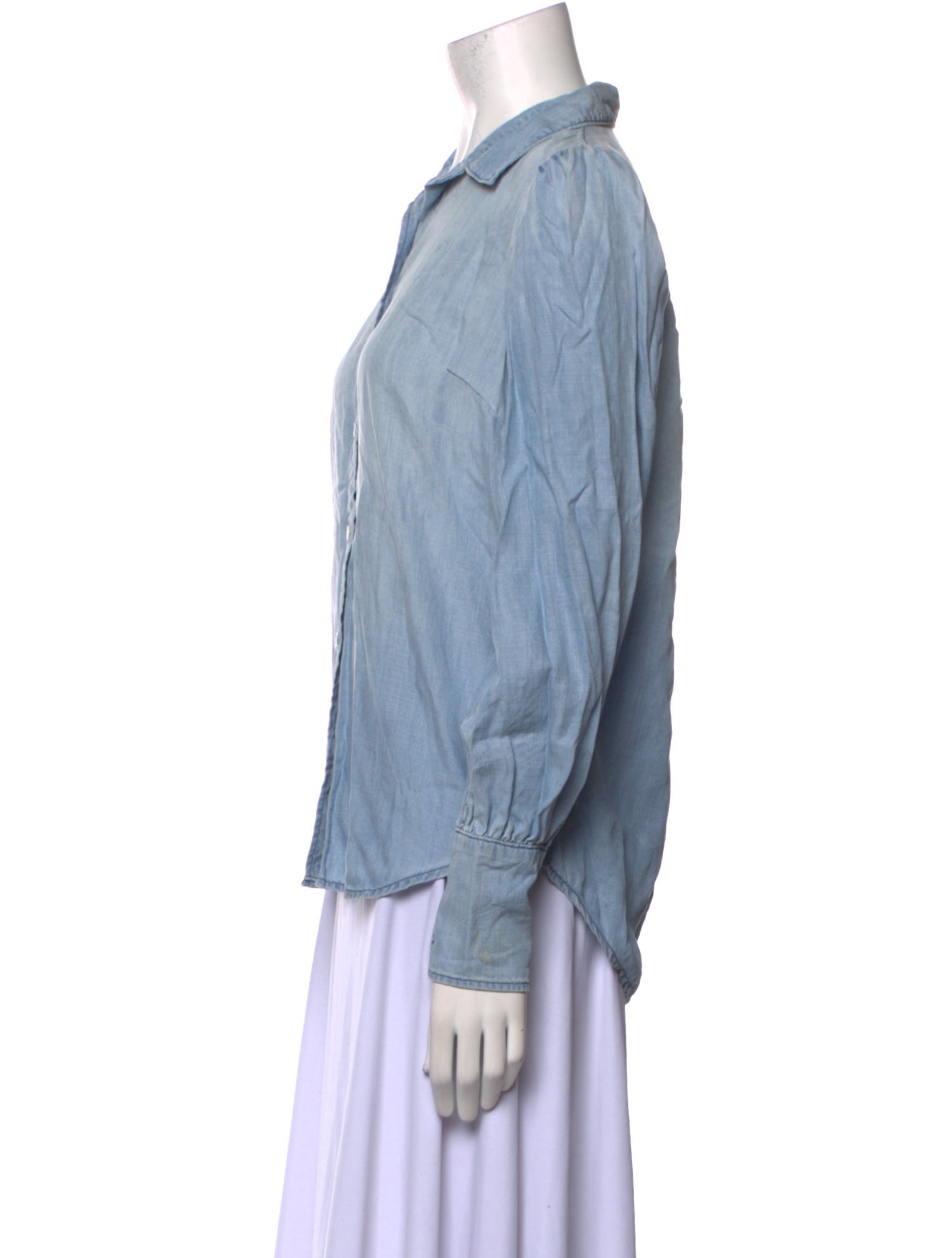 FRAME Long Sleeve Button-Up Top