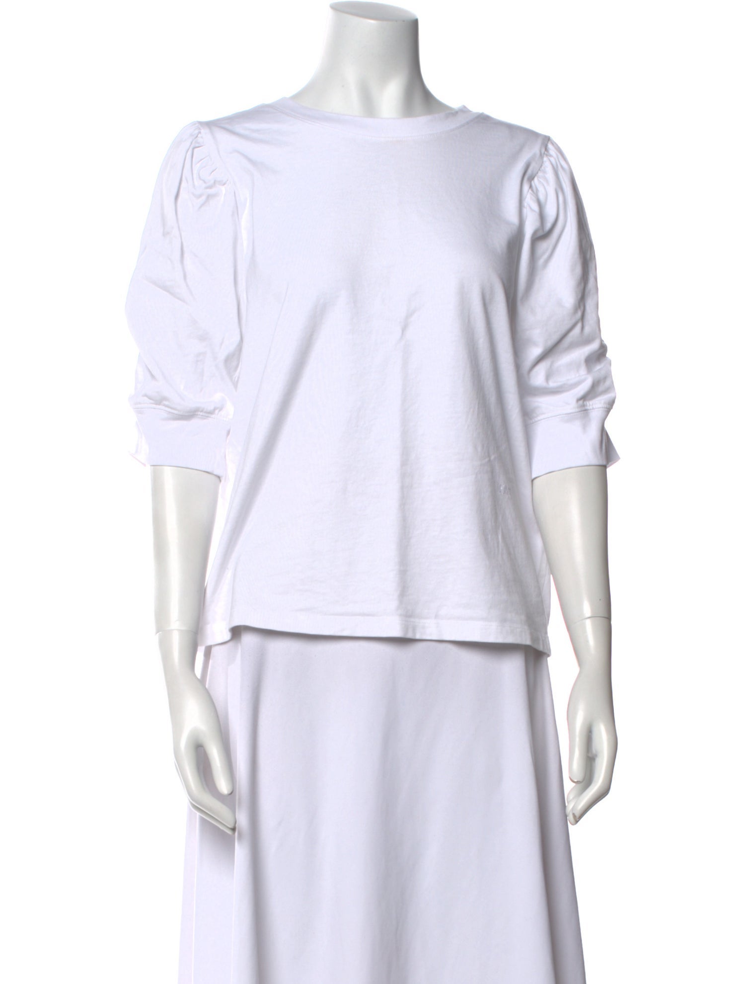 FRAME Scoop Neck Three-Quarter Sleeve T-Shirt