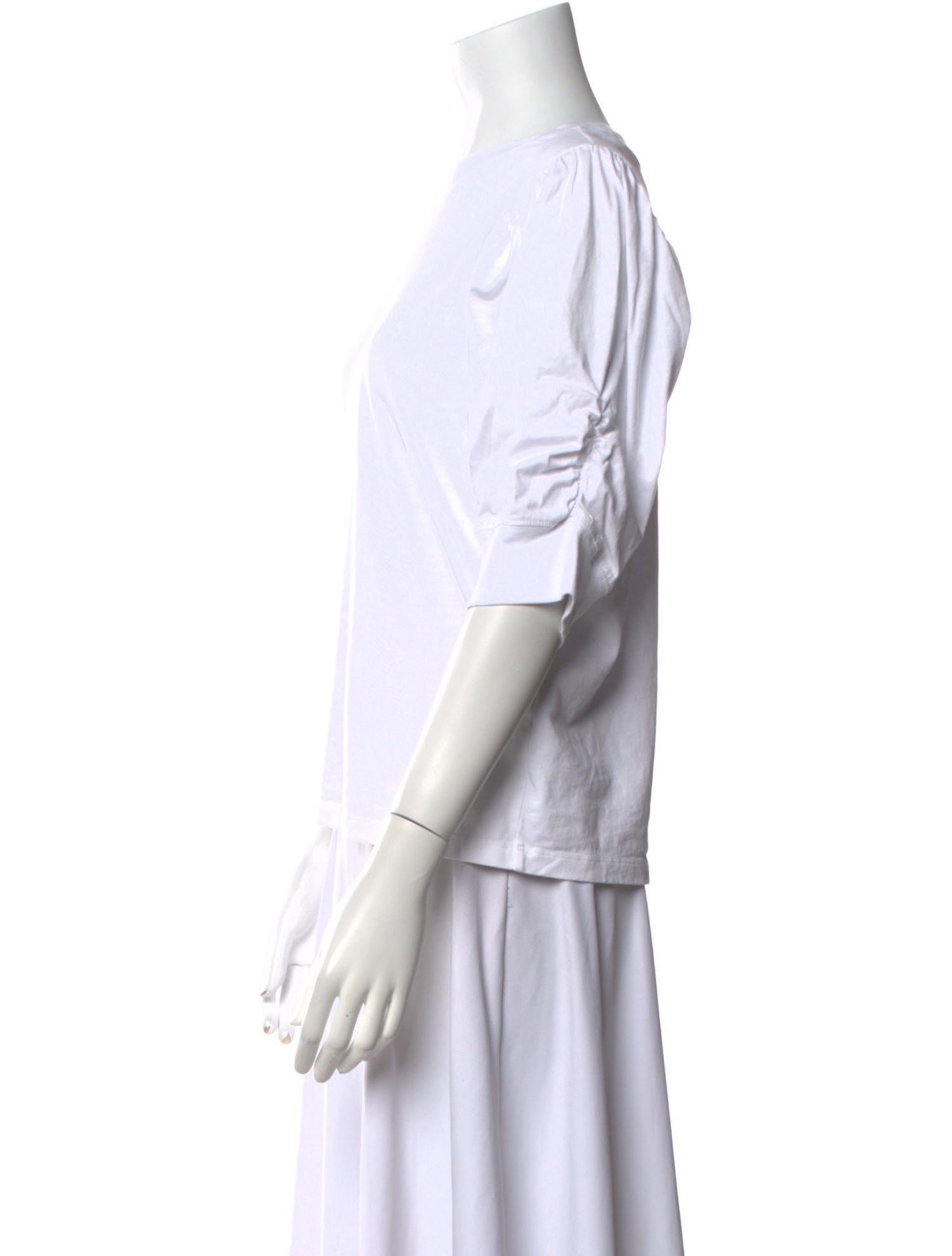 FRAME Scoop Neck Three-Quarter Sleeve T-Shirt