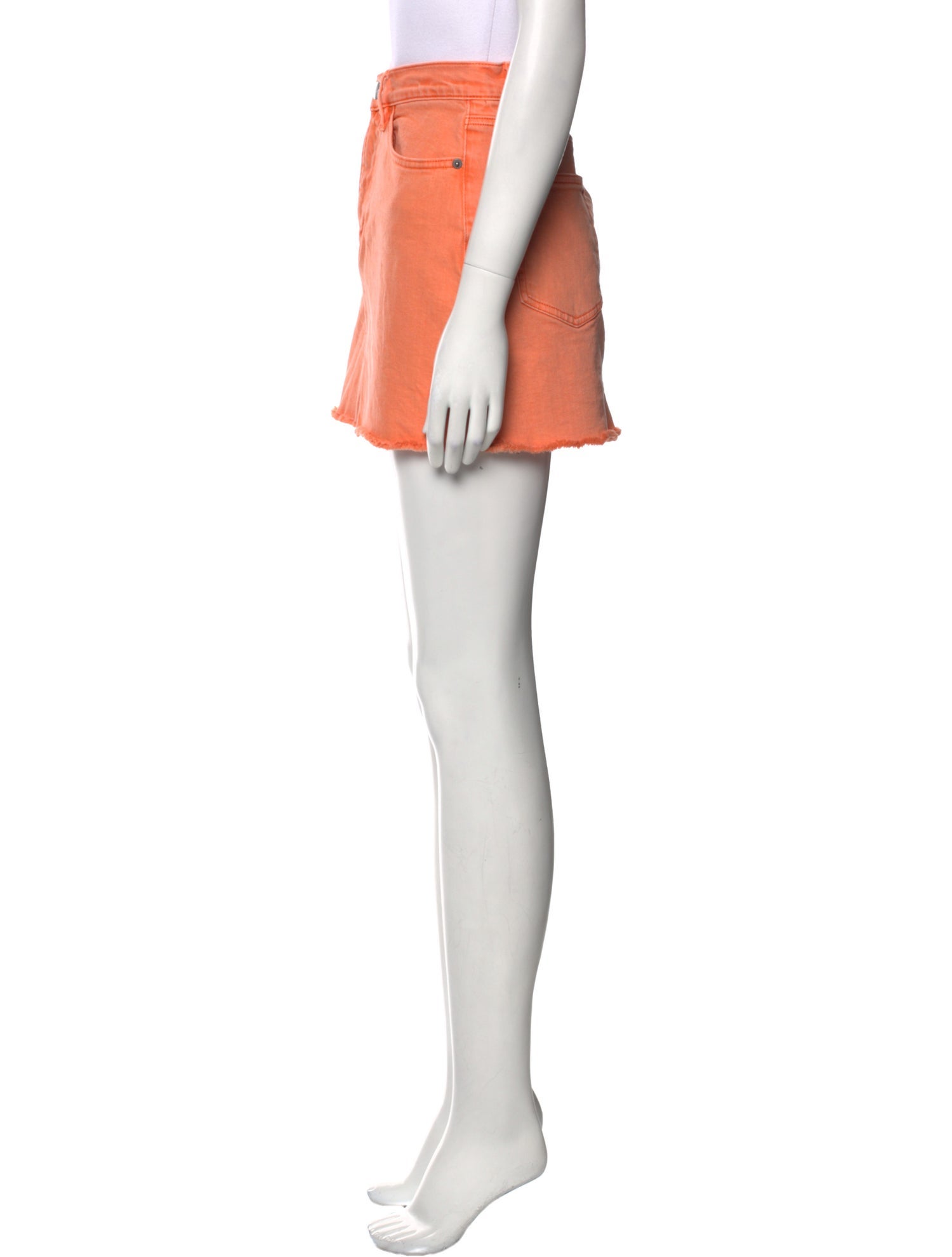 FRAME Raw-Edge Trim Mini Skirt