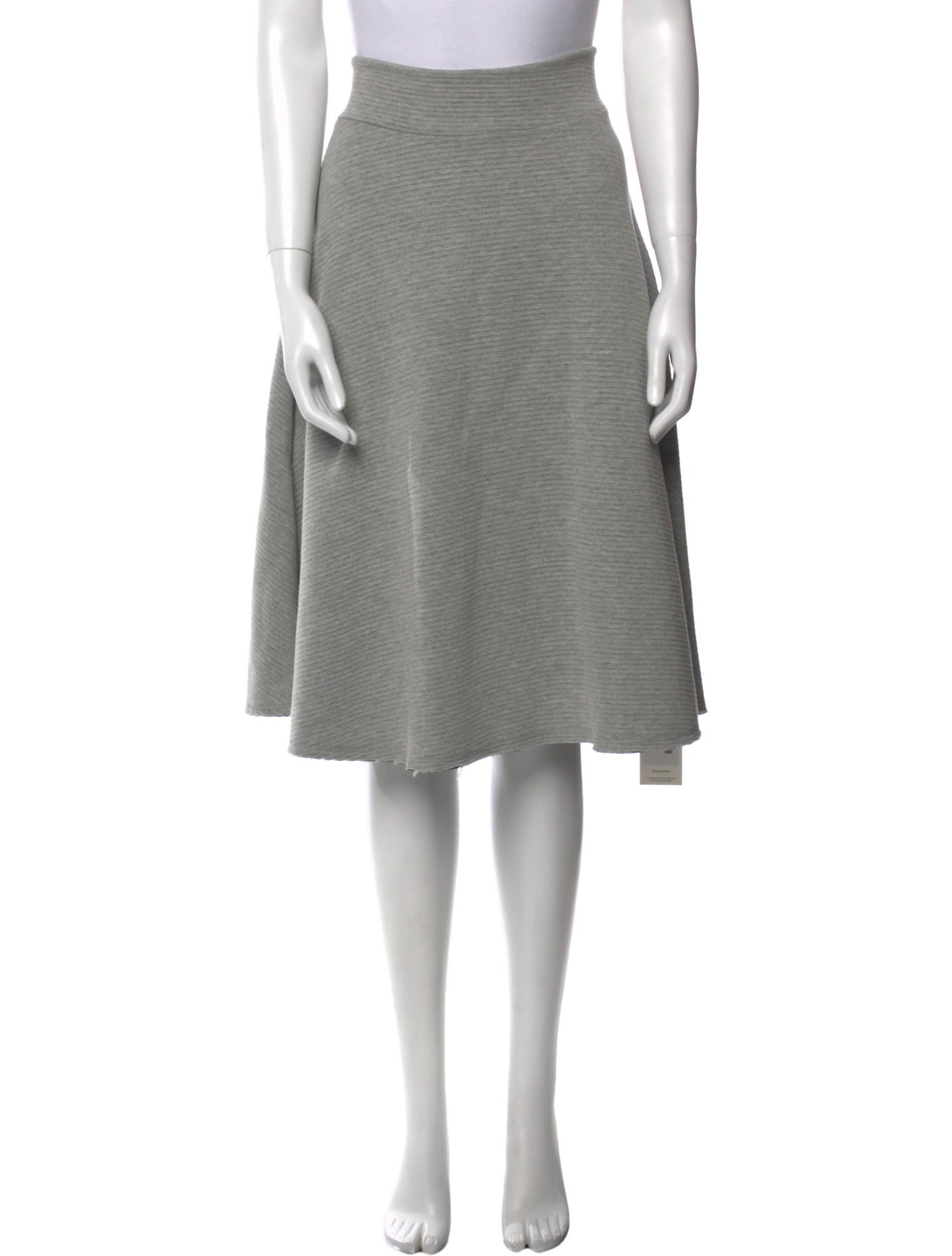 FRAME Raw-Edge Trim Knee-Length Skirt
