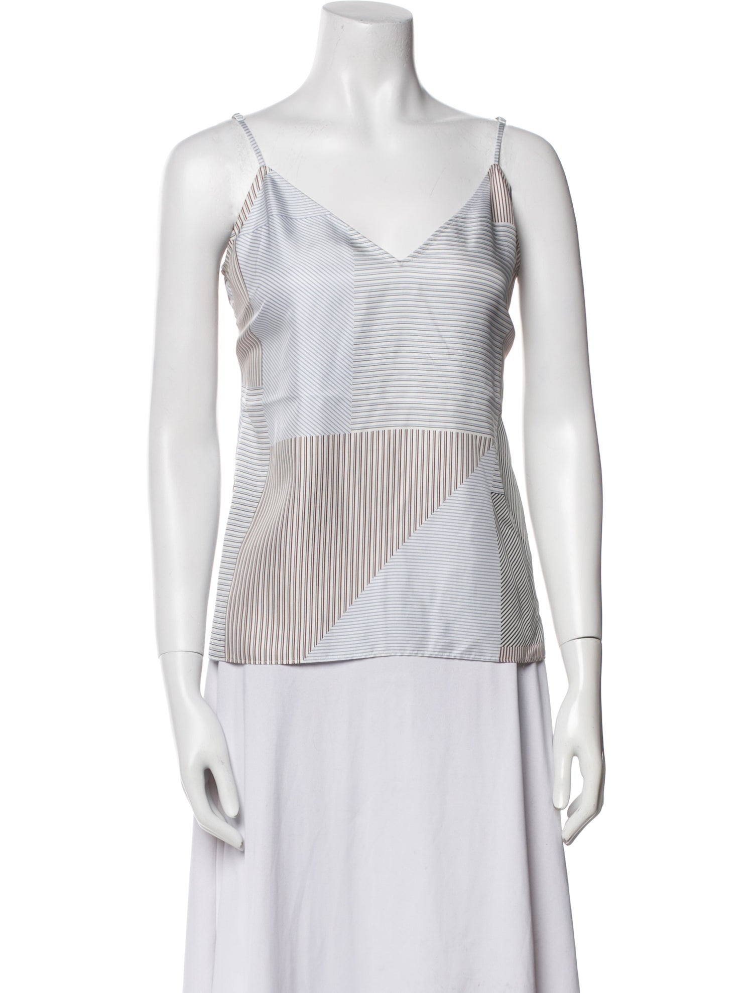 FRAME Silk Striped Top