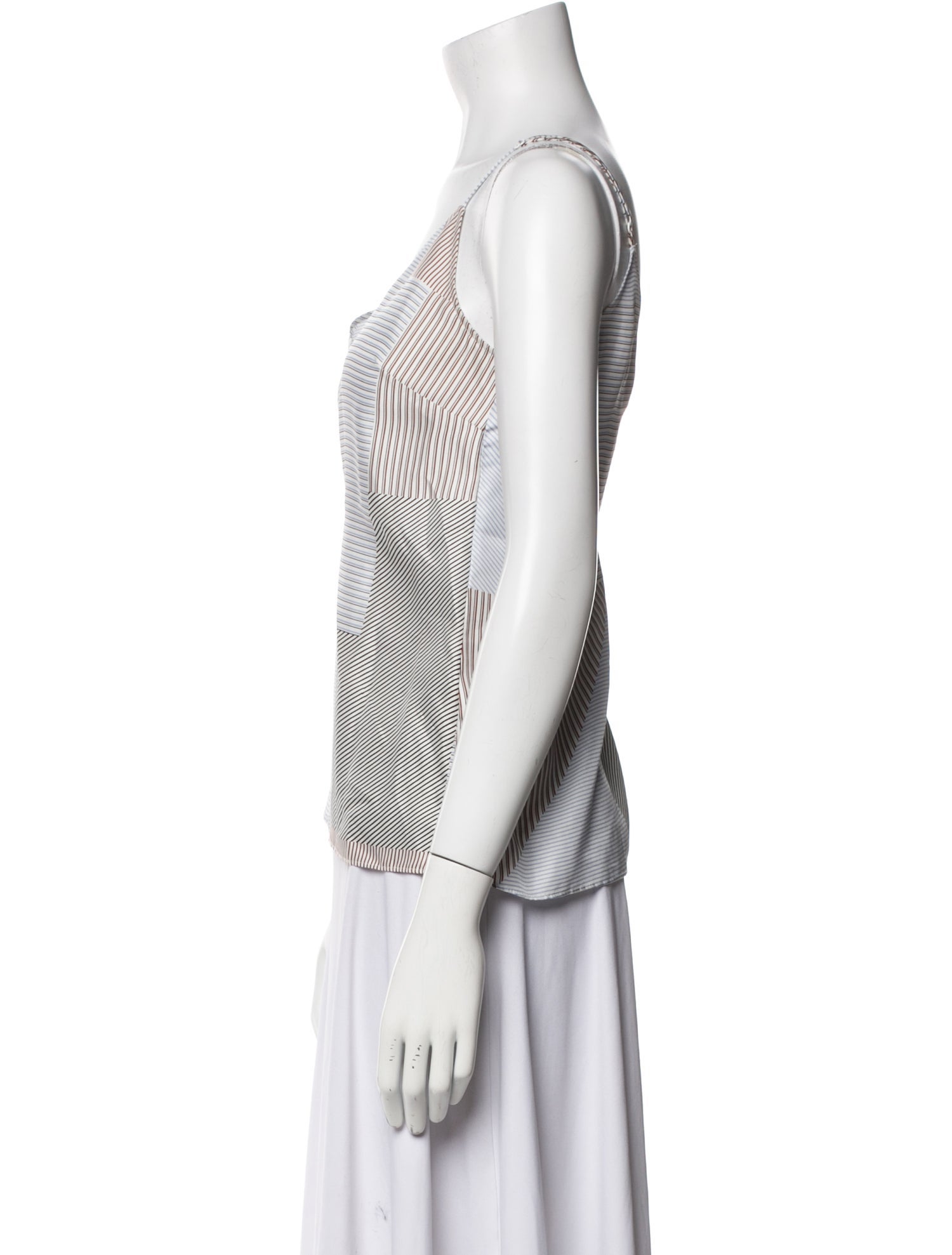 FRAME Silk Striped Top