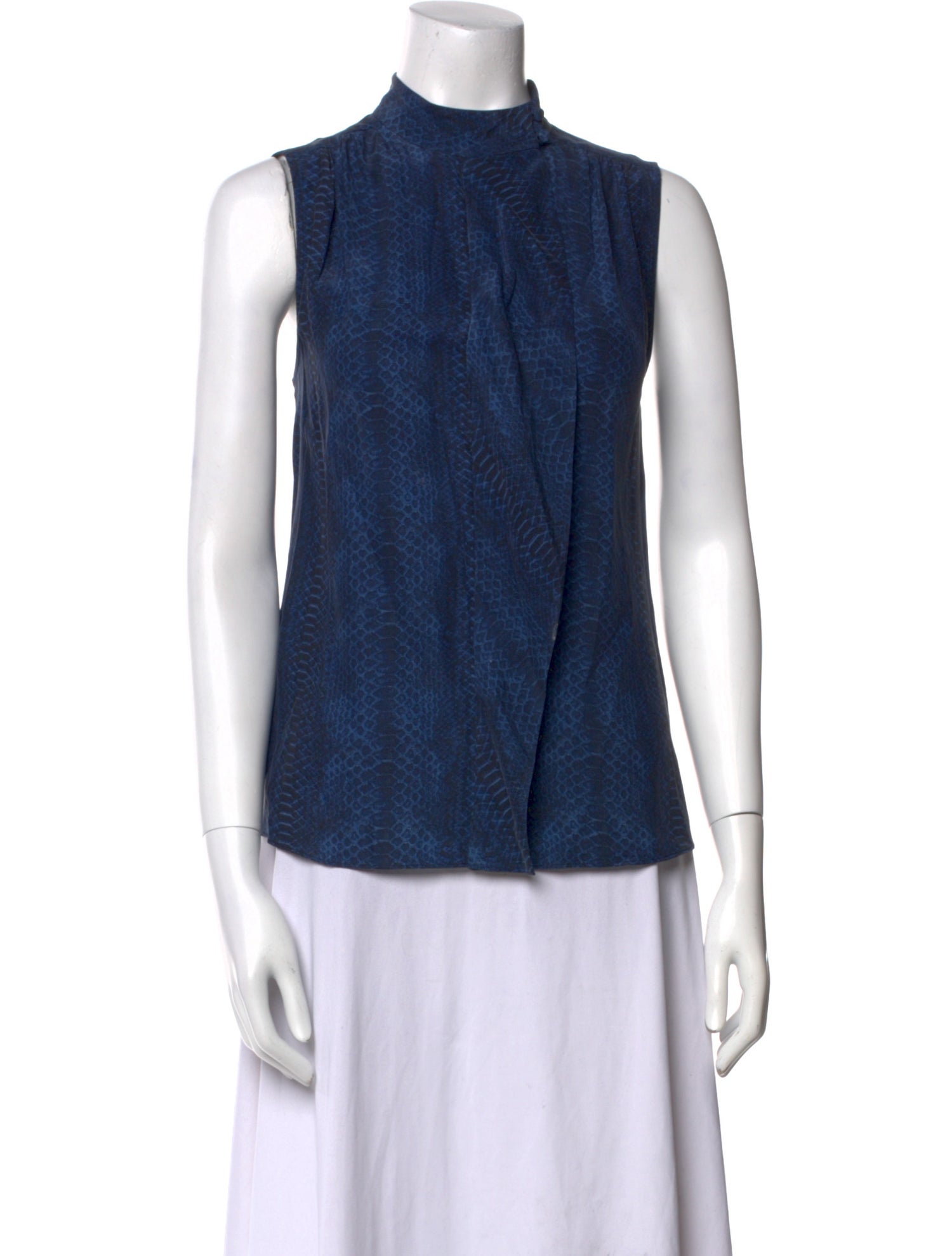 FRAME Silk Animal Print Top