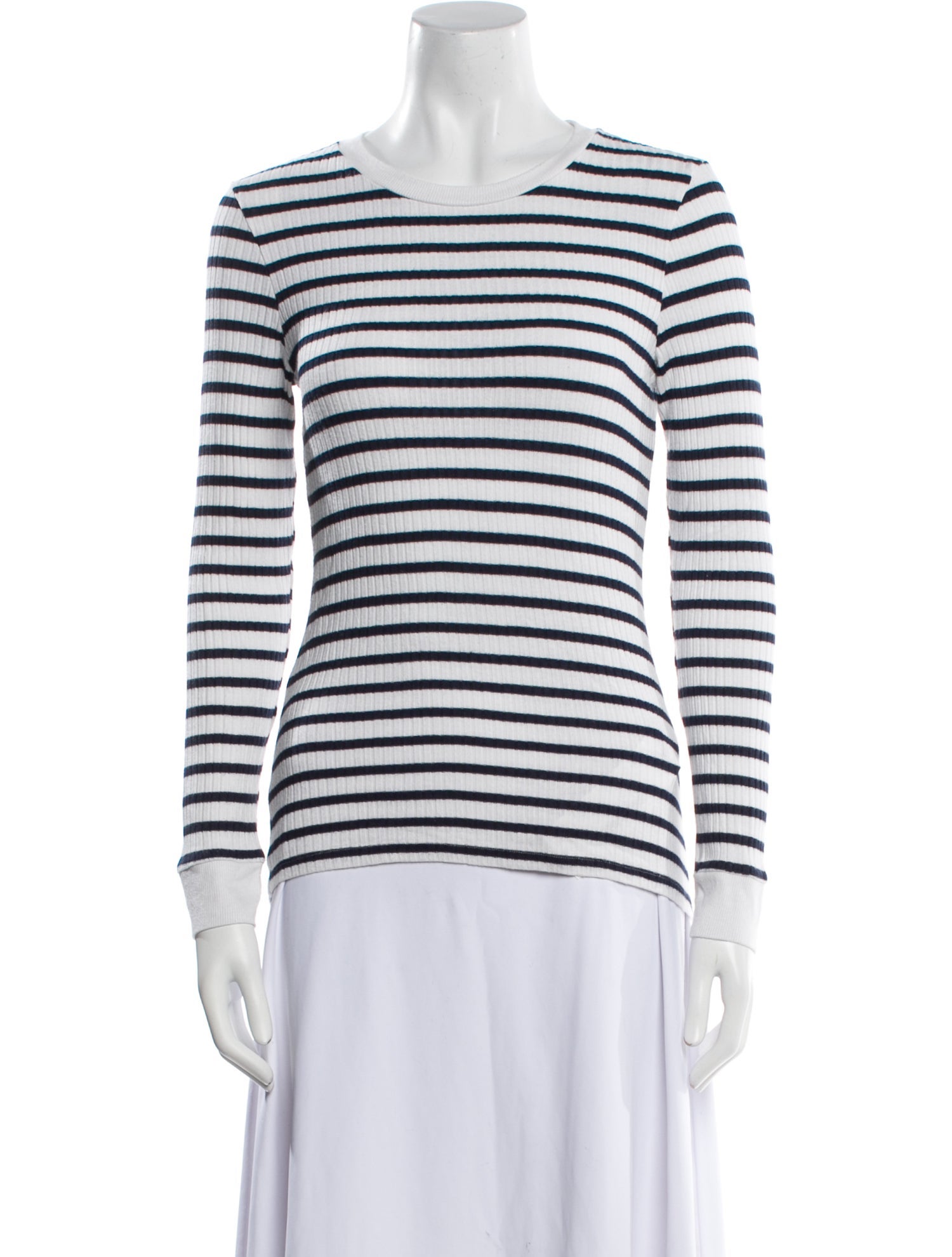 FRAME Striped Scoop Neck Sweater