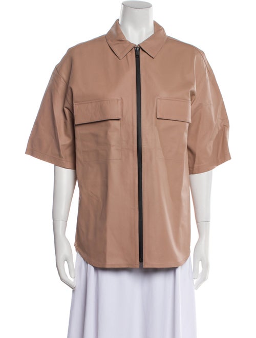 FRAME Lamb Leather Utility Jacket