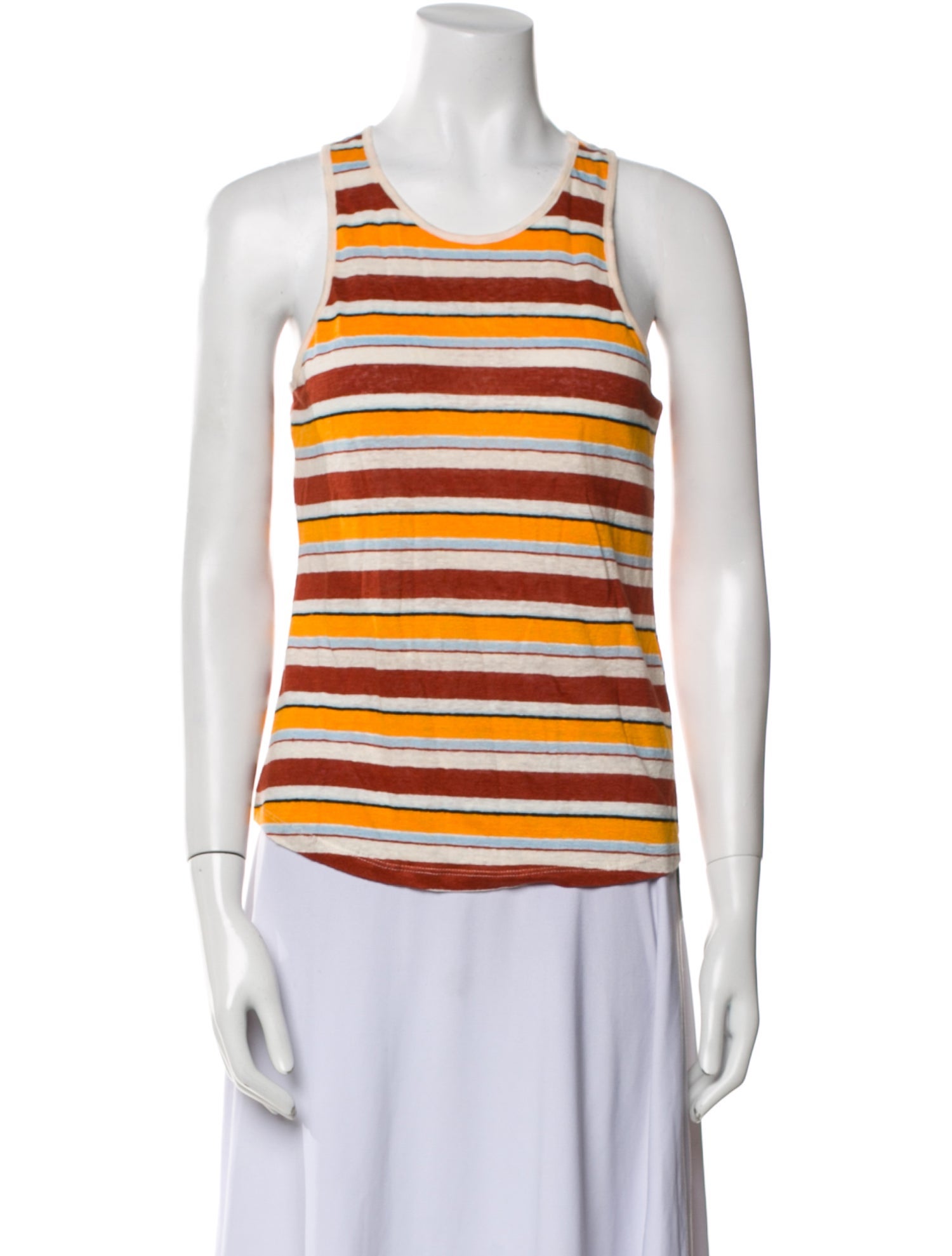 FRAME Linen Striped Top
