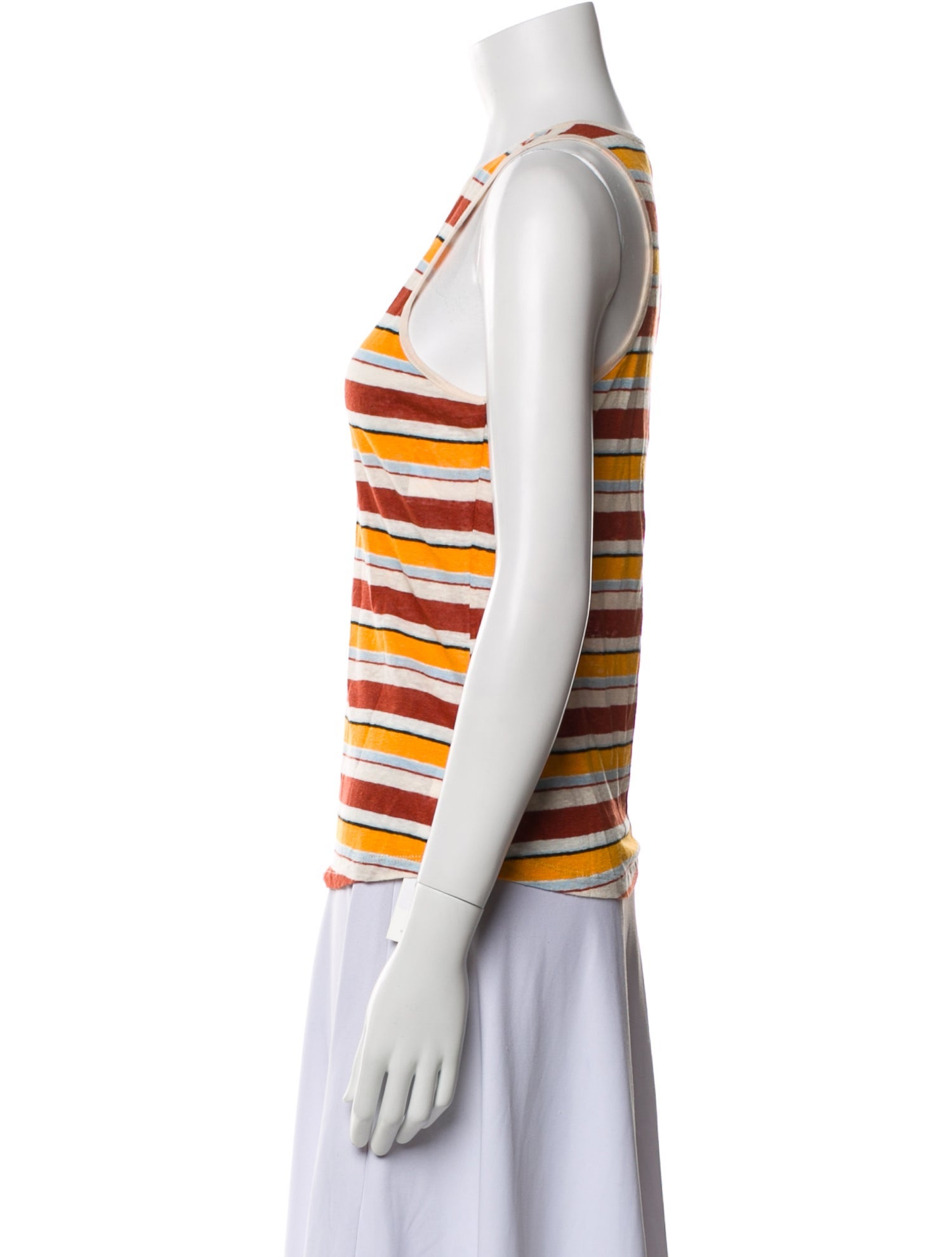 FRAME Linen Striped Top
