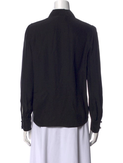 FRAME Silk Long Sleeve Button-Up Top