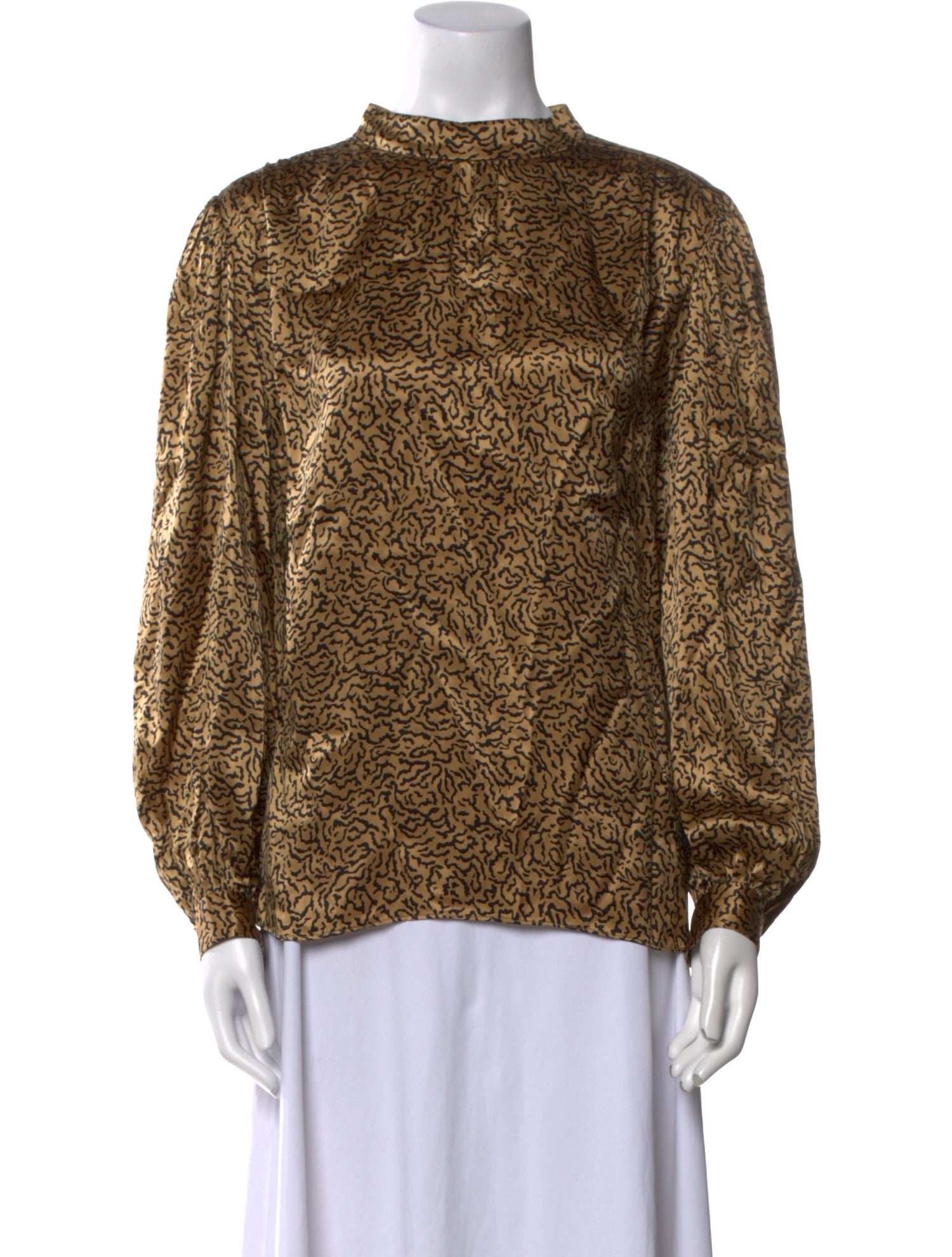 FRAME Silk Animal Print Blouse