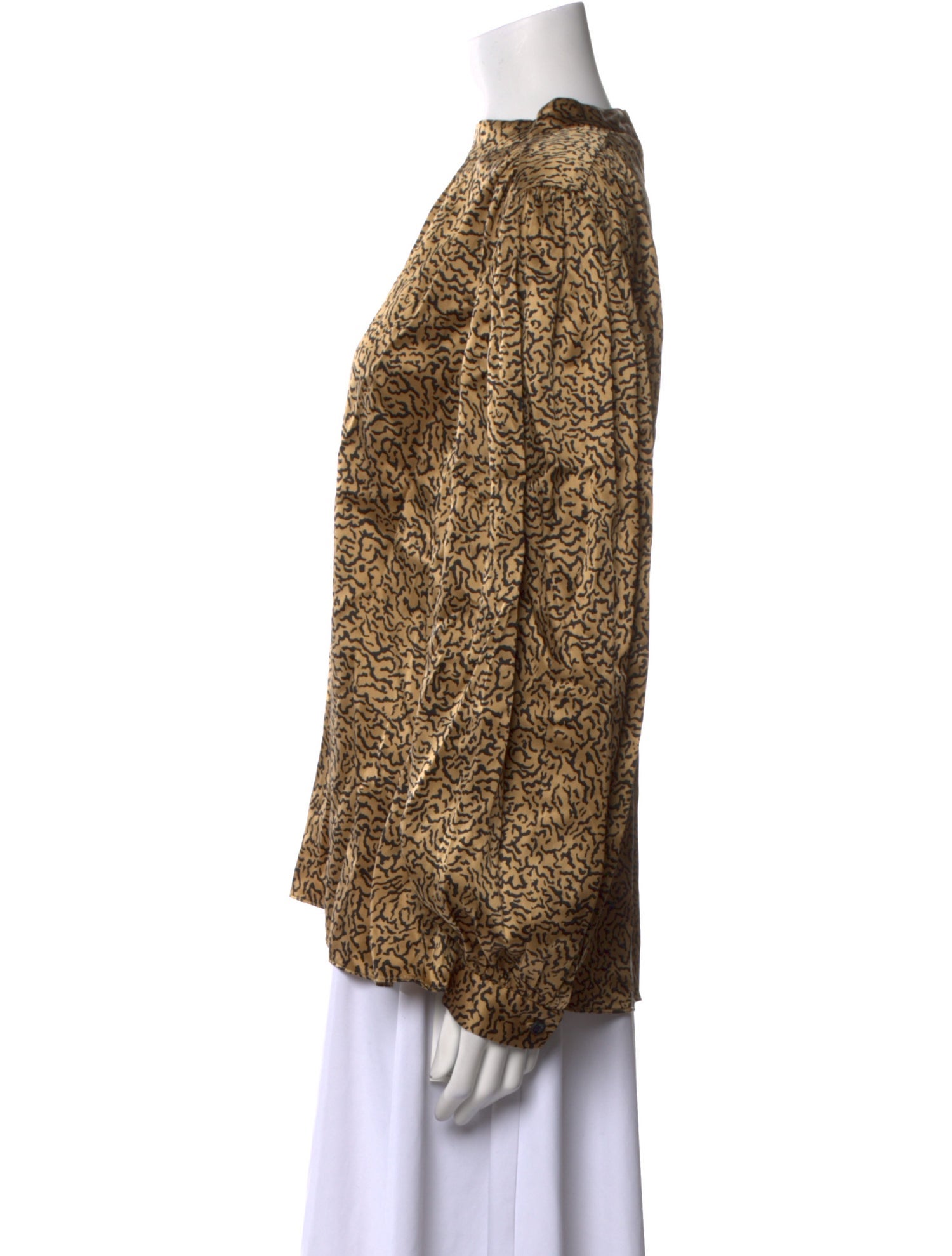 FRAME Silk Animal Print Blouse