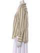 FRAME Silk Striped Button-Up Top