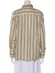 FRAME Silk Striped Button-Up Top