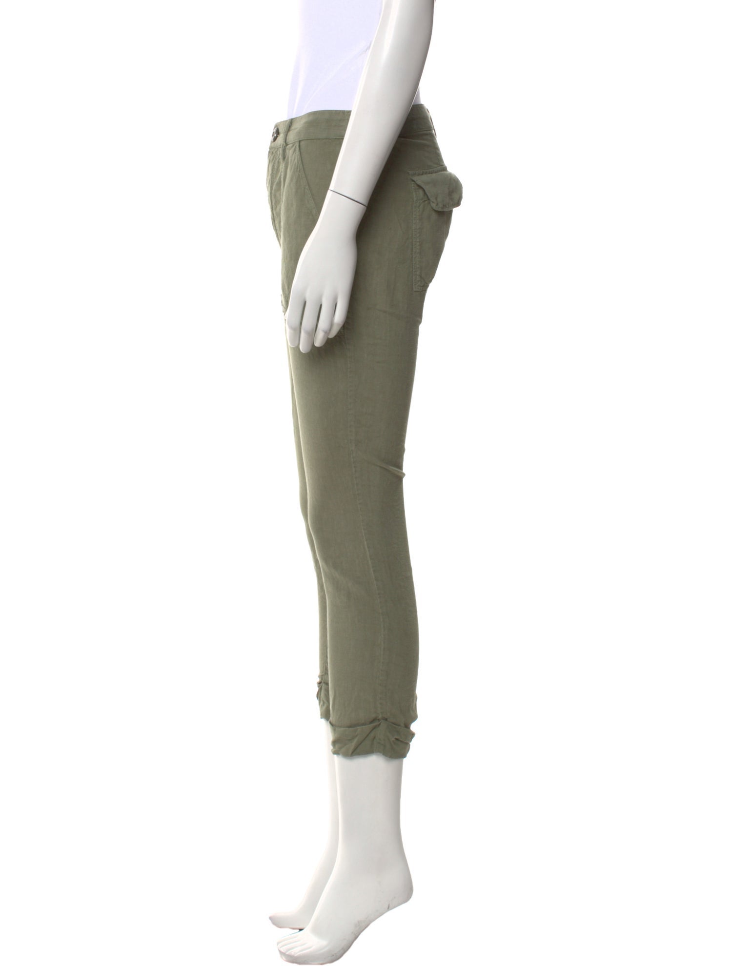 FRAME Linen Skinny Leg Pants