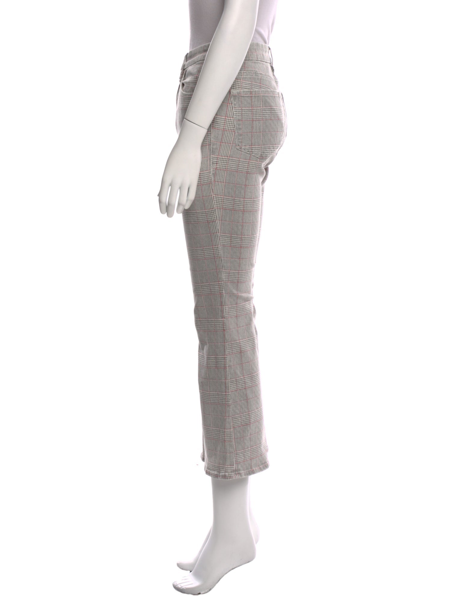 FRAME Plaid Print Straight Leg Pants