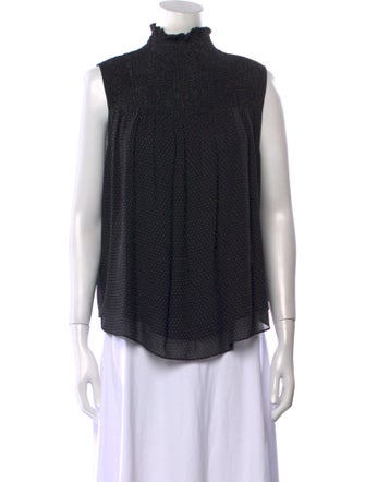 FRAME Silk Polka Dot Print Top