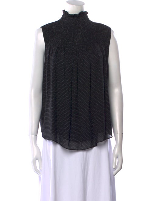 FRAME Silk Polka Dot Print Top