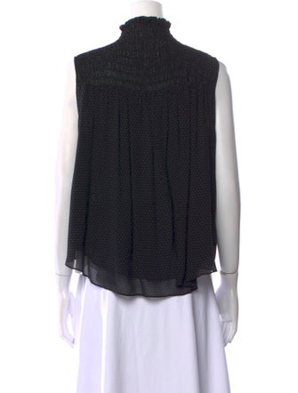 FRAME Silk Polka Dot Print Top