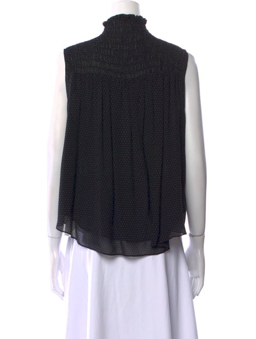 FRAME Silk Polka Dot Print Top