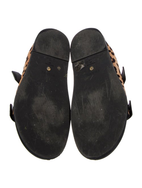 FRAME Ponyhair Animal Print Slides