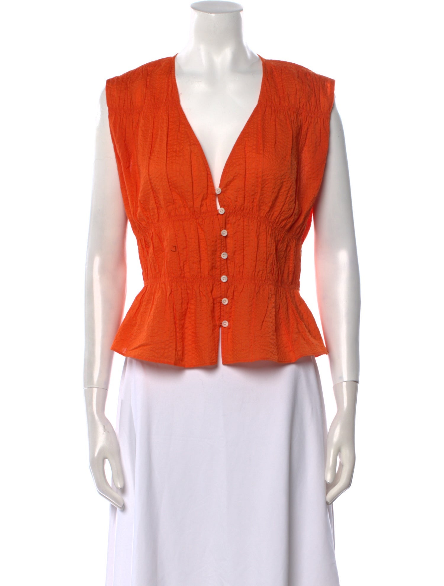 FRAME V-Neck Short Sleeve Crop Top