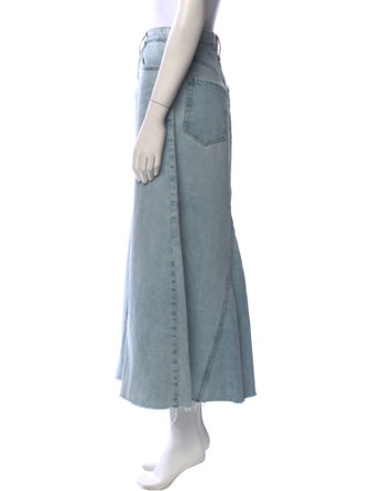 FRAME Raw-Edge Trim Midi Length Skirt