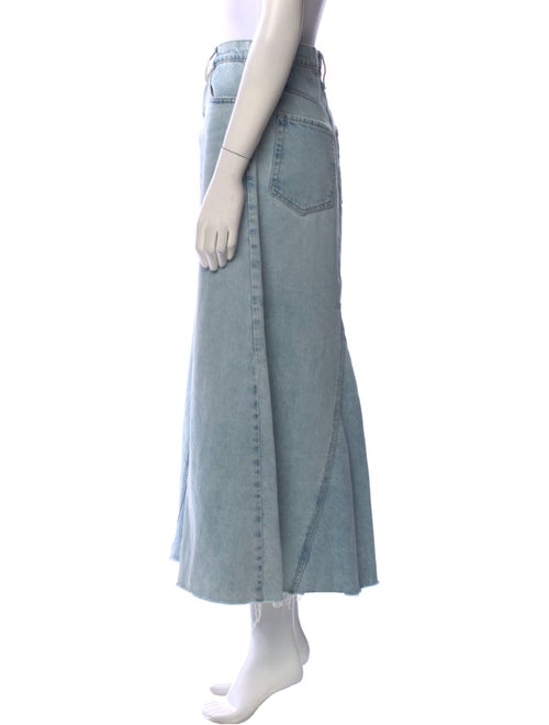 FRAME Raw-Edge Trim Midi Length Skirt