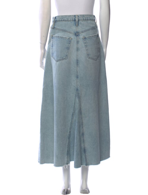 FRAME Raw-Edge Trim Midi Length Skirt