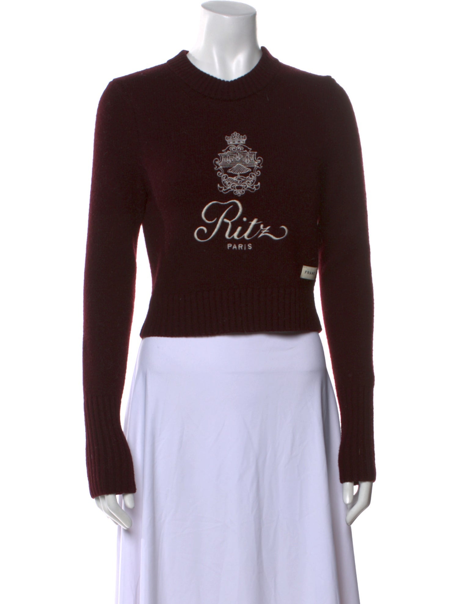 Frame x Ritz Paris Cashmere Graphic Print Sweater